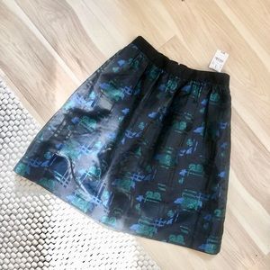J.Crew A-Line silk-like floral skirt
